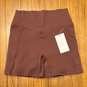 High-Waisted Brown Shorts